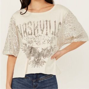 Altar’d State sequin shirt Nashville oversized XS